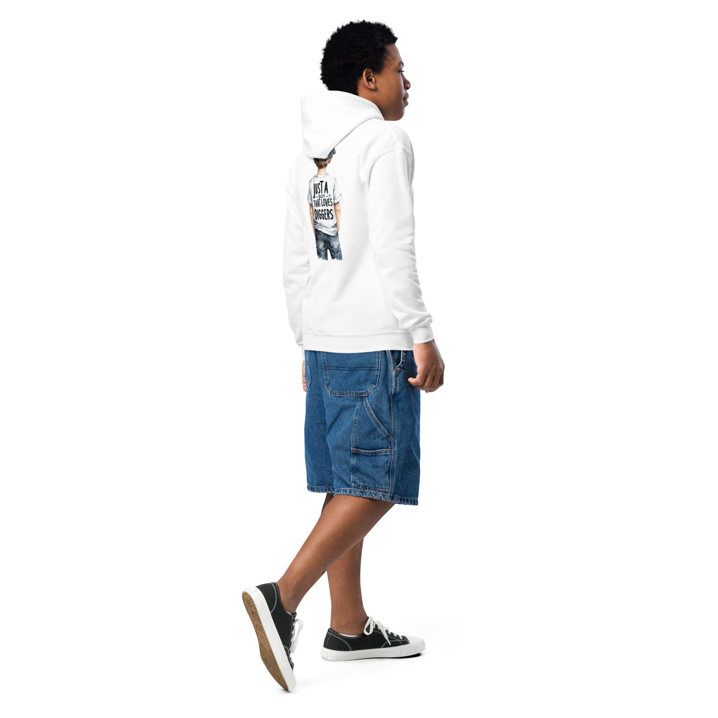Just a Boy who Loves Digging Youth Hoodie
