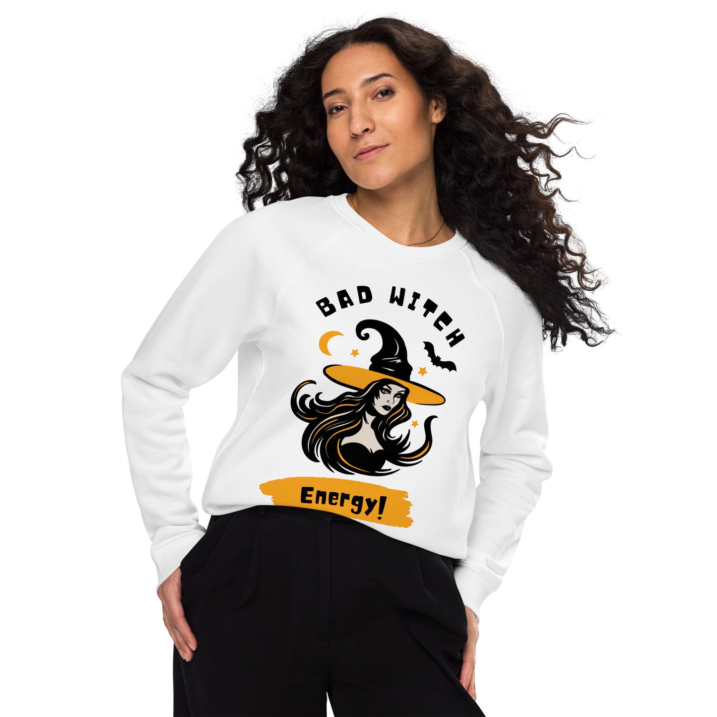 Bad Witch Energy Organic Raglan Sweatshirt