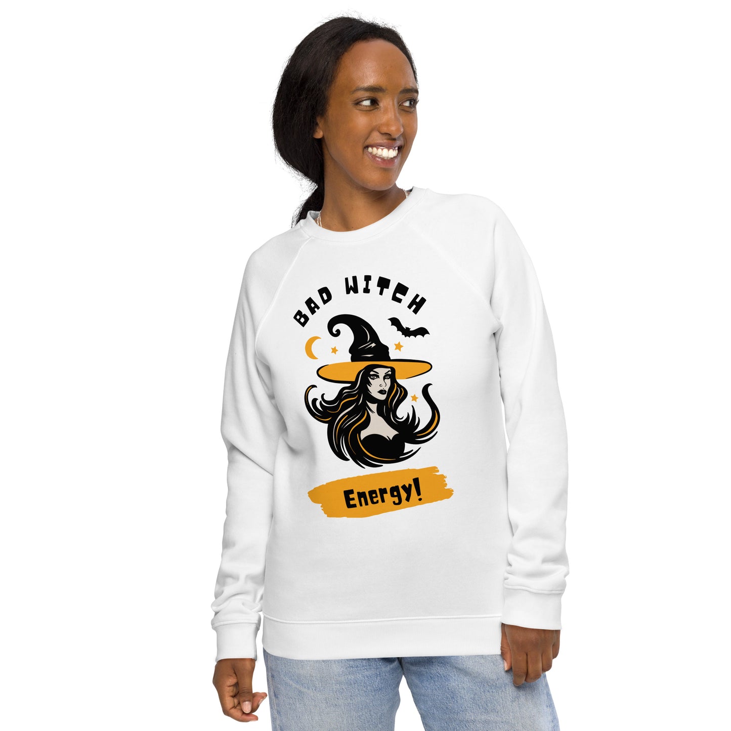 Bad Witch Energy Organic Raglan Sweatshirt