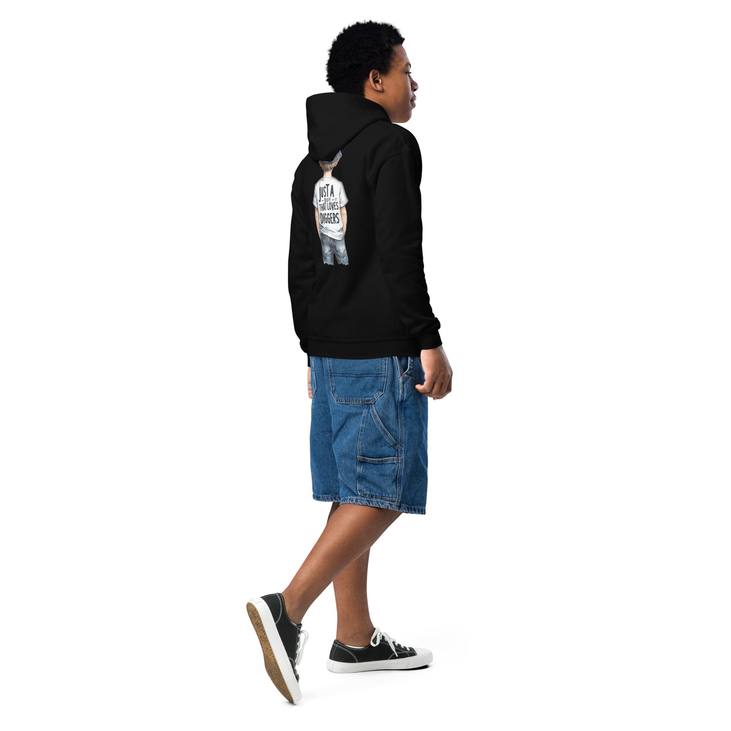 Just a Boy who Loves Digging Youth Hoodie