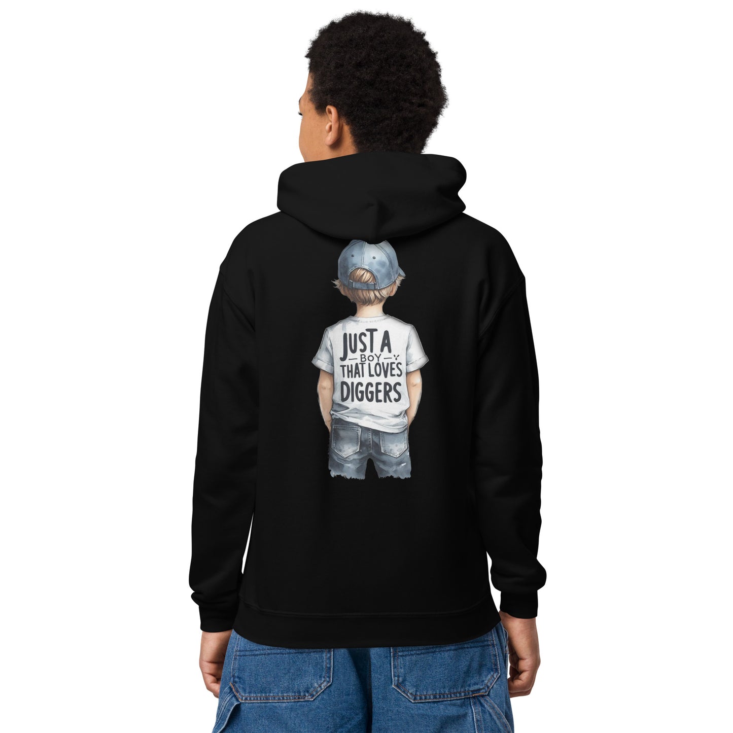 Just a Boy who Loves Digging Youth Hoodie