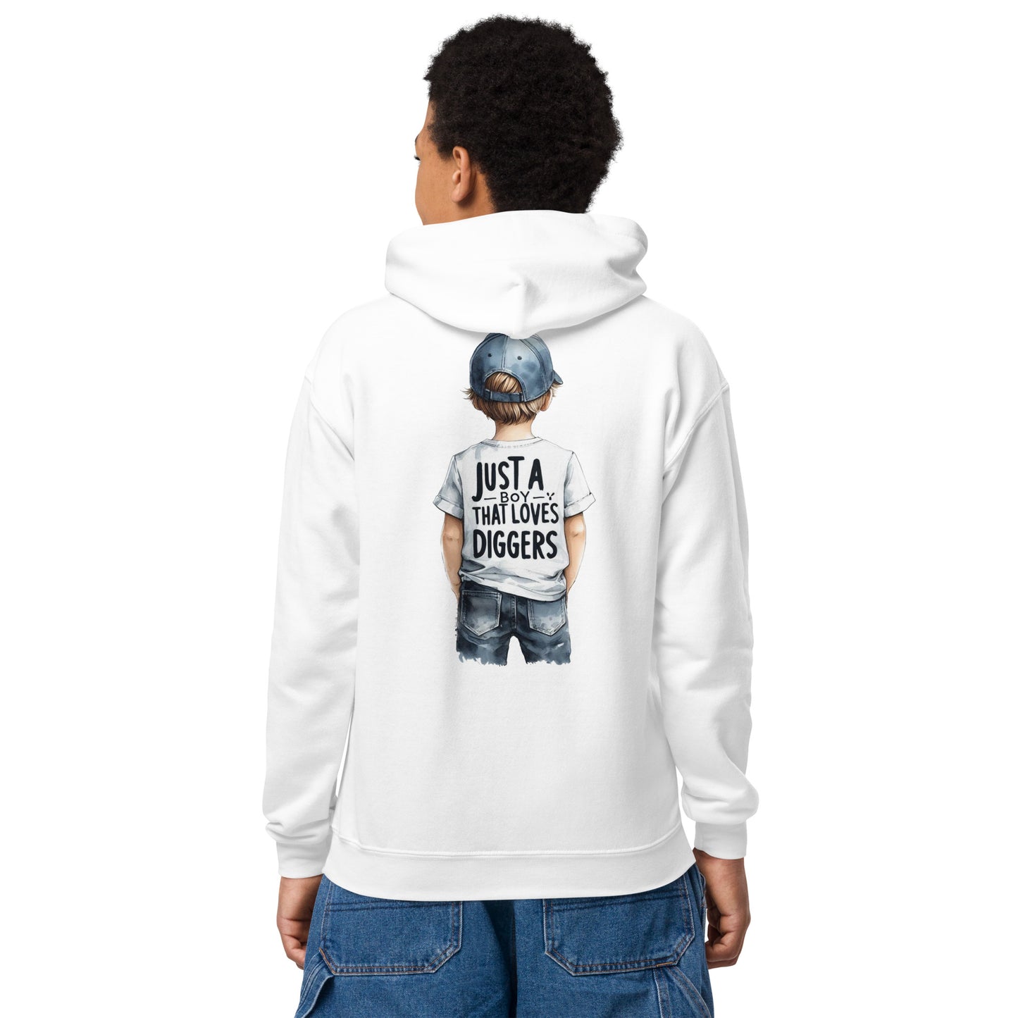 Just a Boy who Loves Digging Youth Hoodie